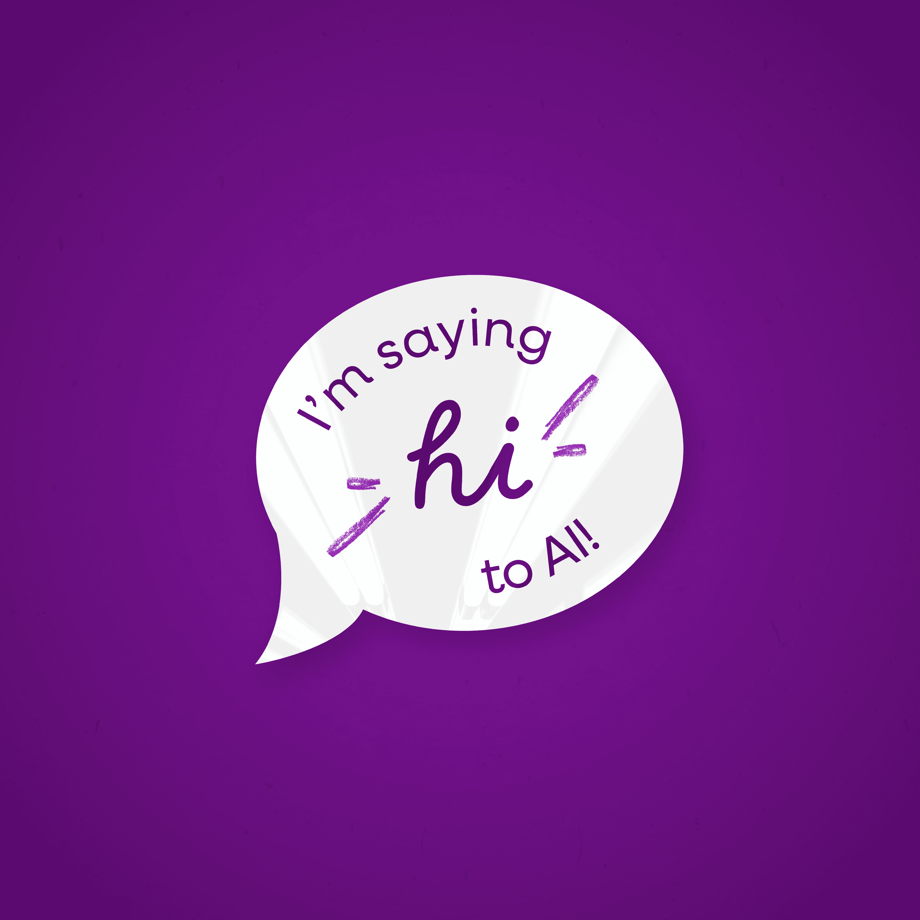 Hi, AI conference branded sticker design