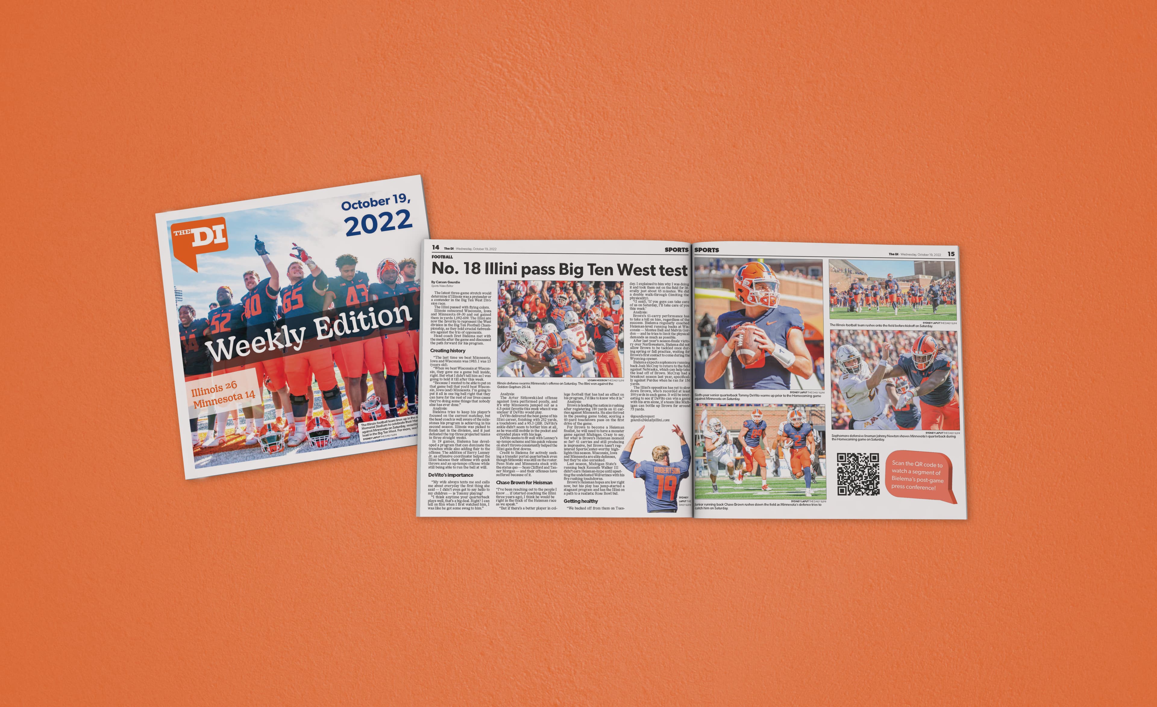 Daily Illini sports spread layout